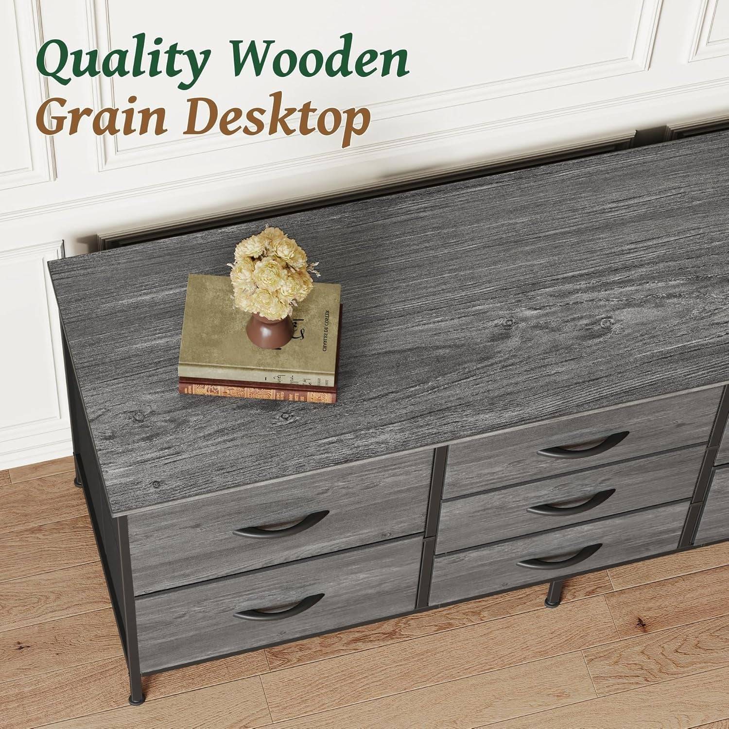 Dresser for Bedroom, 55 Inch Dresser TV Stand for 43, 55, 60 Inch TV,