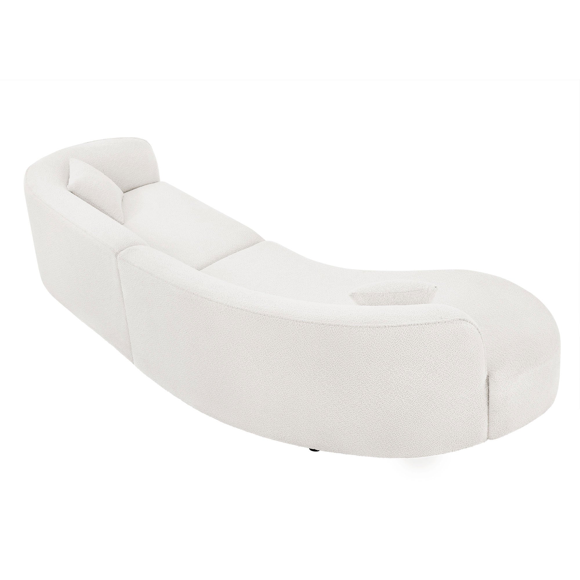 Luxury Modern Style Living Room Upholstery Curved Sofa with Chaise