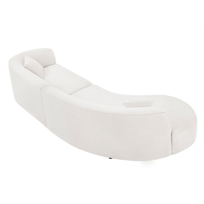 Luxury Modern Style Living Room Upholstery Curved Sofa with Chaise