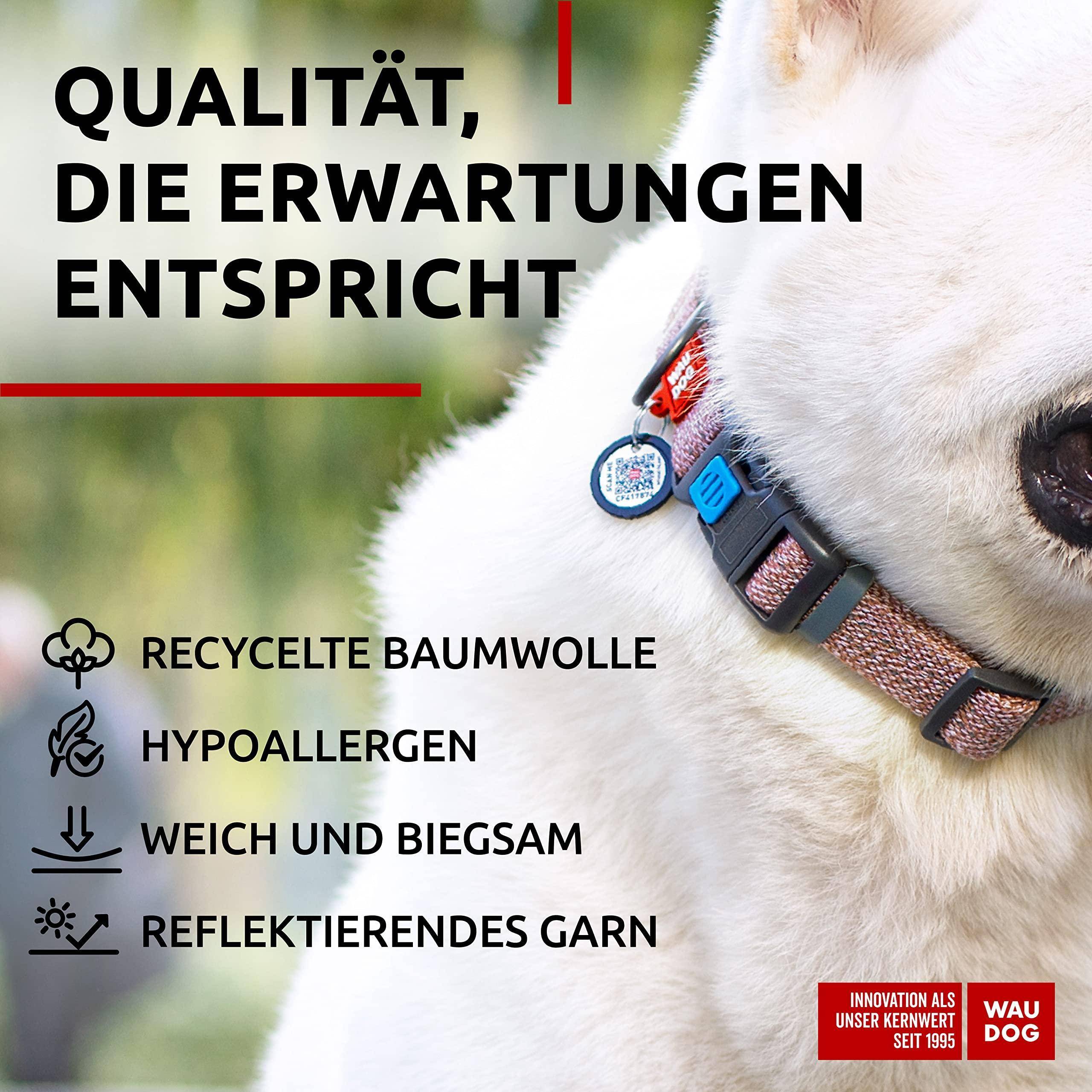 Reflective Cotton Dog Collar Eco Friendly Alt to Nylon Collar for