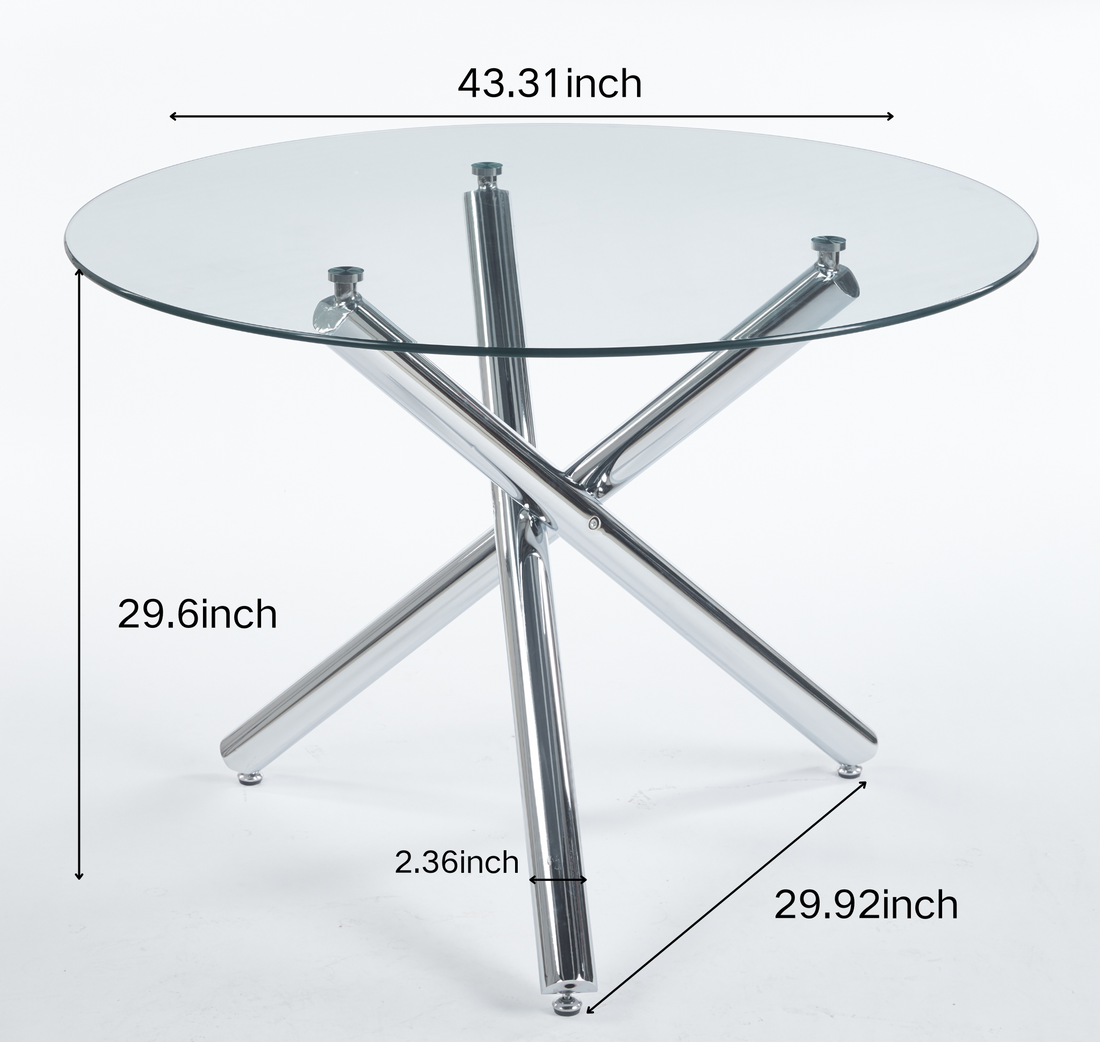 1+4,5pieces dining set, Table metal leg Mid-century Dining Table for