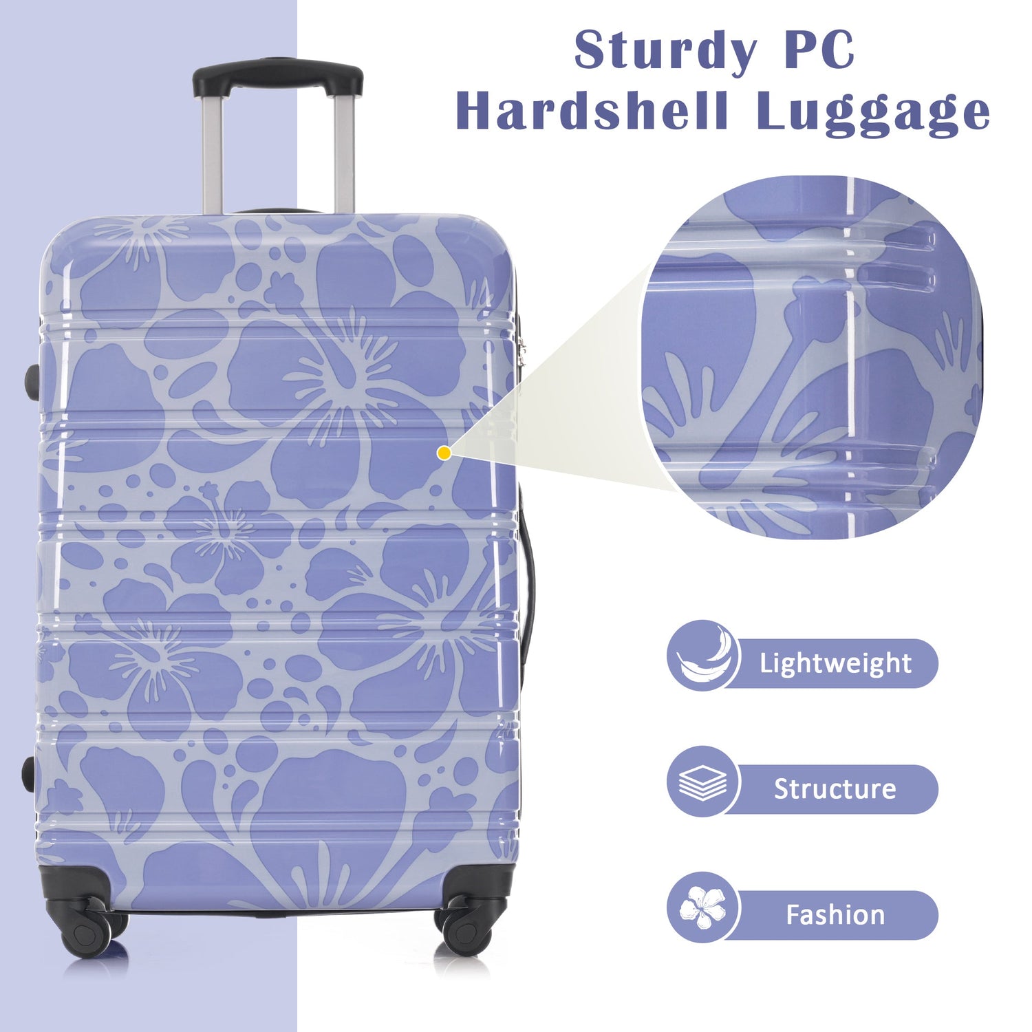 Hardshell Luggage Sets 3 pcs Spinner Suitcase with TSA Lock