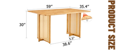 Chinese country retro solid wood dining table, simple modern imitation
