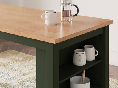 Gesthaven Modern Counter Height Dining Table with 3 Shelves and