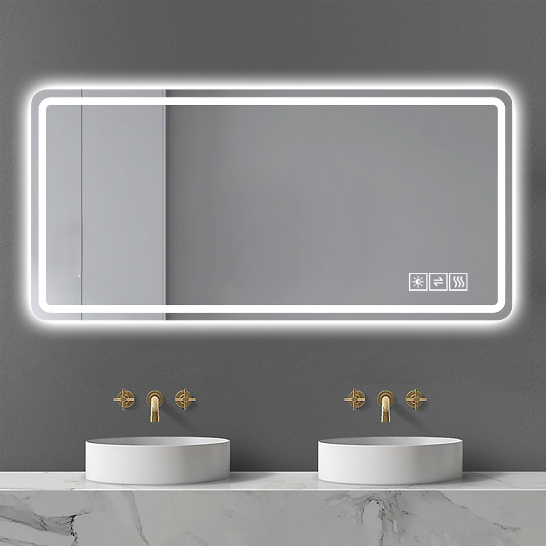 28*60inch LED Bathroom Vanity Mirror ,wall mirror,Anti-Fog,