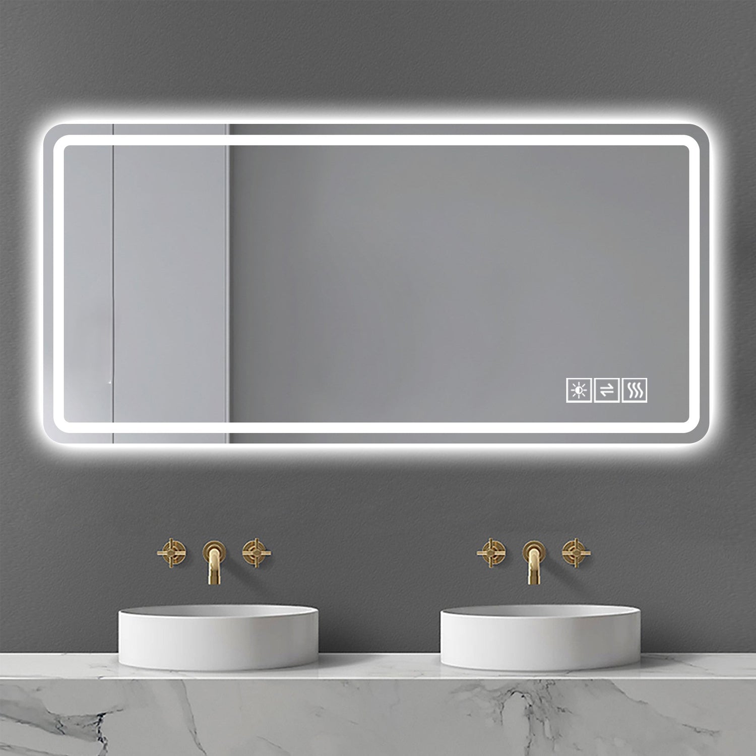28*60inch LED Bathroom Vanity Mirror ,wall mirror,Anti-Fog,