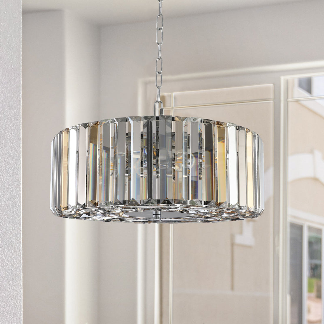 Modern Crystal Chandelier for Living-Room Round Cristal Lamp Luxury