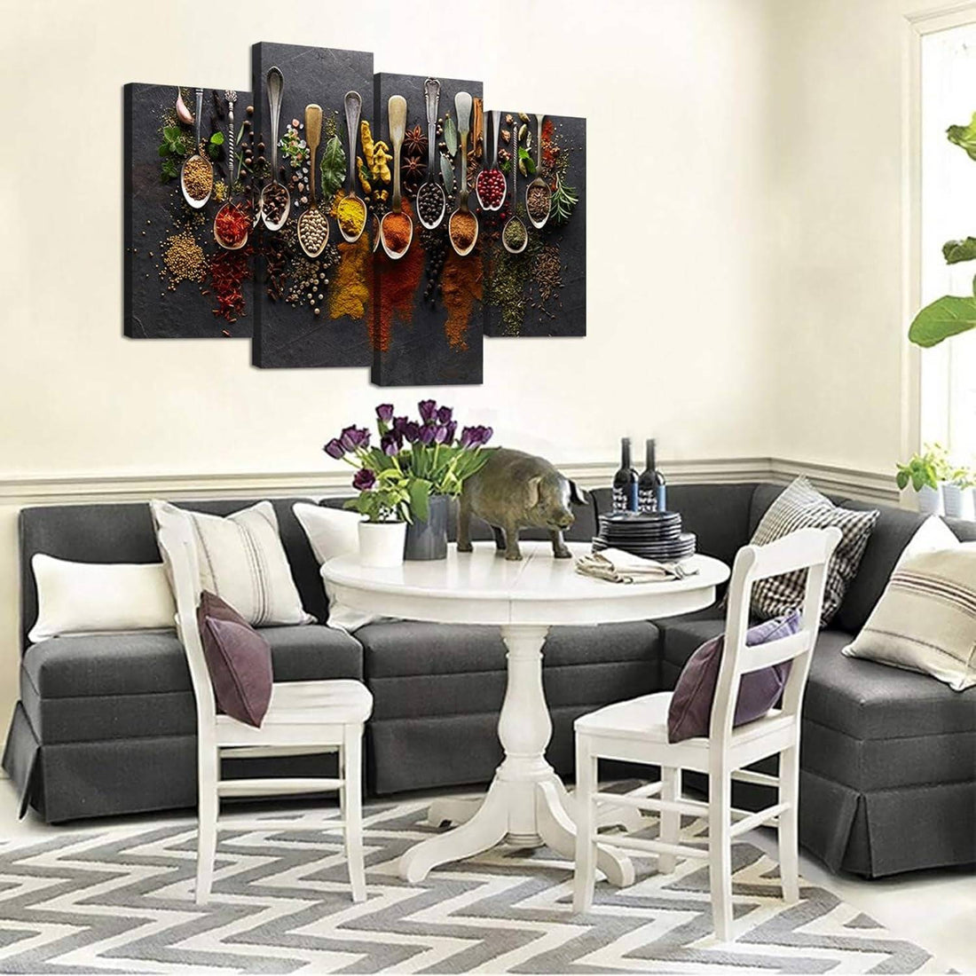 Spice Spoon Canvas Art: Kitchen Food Wall Decor