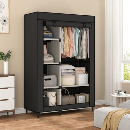 Portable Closet Organizers, Clothing Storage, Wardrobe with 6 Shelves