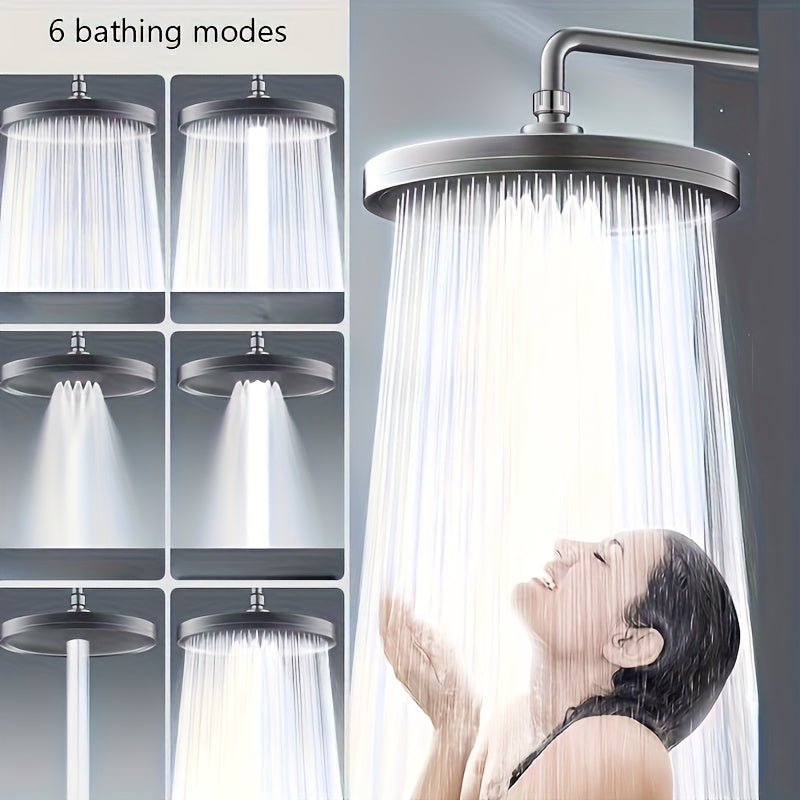 1pc Premium High-pressure Shower Head - Top Spray, Wide Coverage, Lotus Design - Durable, Pressurized, Single-head for a Luxurious Bath Experience - Perfect Household Bathroom Accessory
