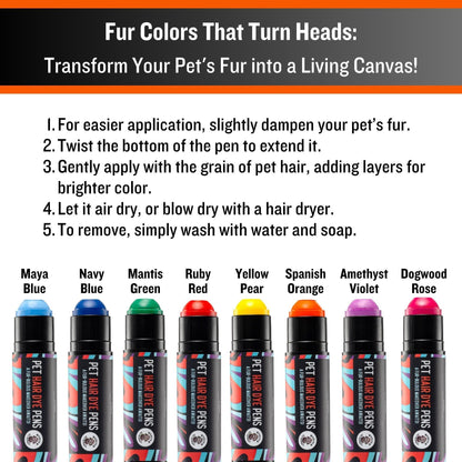 Dog Hair Dye  8 Color Dog Safe Hair Dye  Dog Dye Non Toxic &amp;