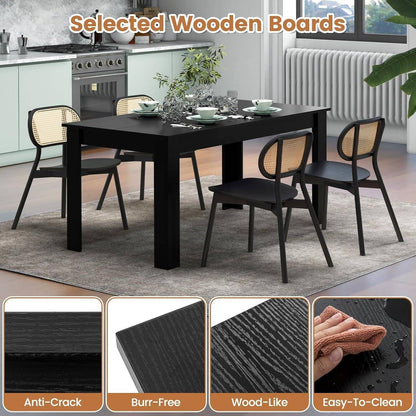 Dining Table for 6, Wood Rectangular Table, 63&quot; L X 31.5&quot; W X 30&quot; H