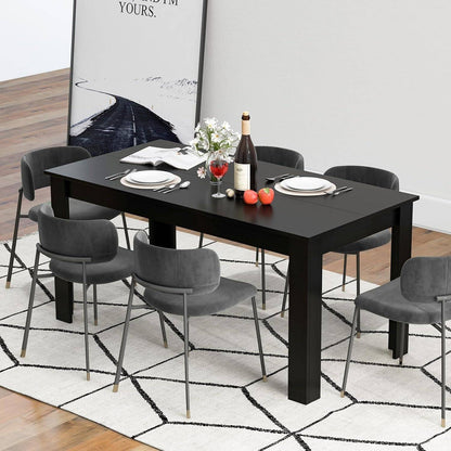 Dining Table for 6, Wood Rectangular Table, 63&quot; L X 31.5&quot; W X 30&quot; H