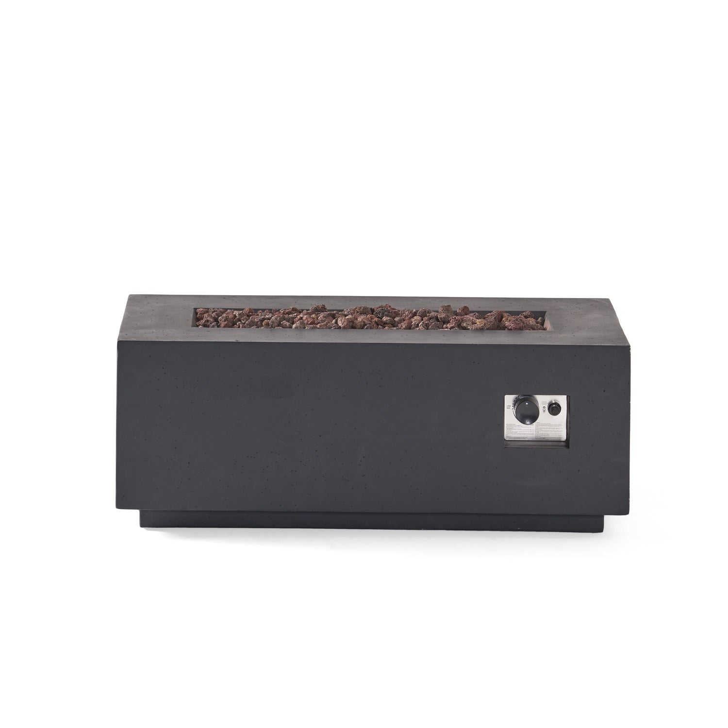 Contemporary Outdoor 40,000 BTU Propane Fire Pit Light Grey MgO