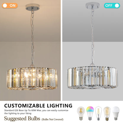 Modern Crystal Chandelier for Living-Room Round Cristal Lamp Luxury