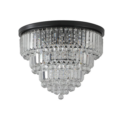 Black luxury modern style crystal lights, large ceiling chandeliers,