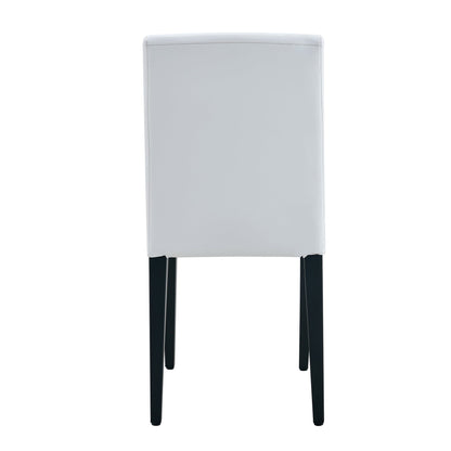 Four White PU dining chairs, simple and versatile, comfortable and