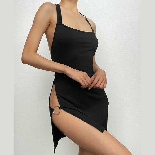 Backless Hollow-out Halter Women&