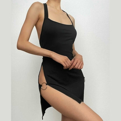 Backless Hollow-out Halter Women&