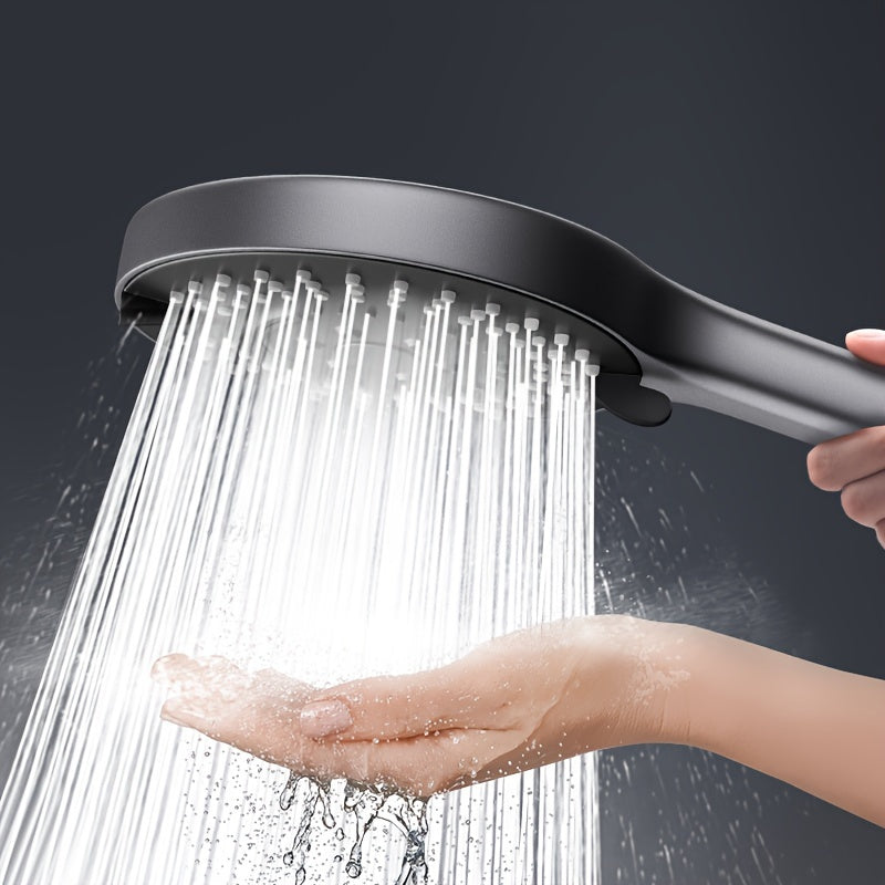 1pc Pressurized Handheld Shower Head, 7 Modes Adjustable Water Output Shower Head, Bathroom Shower Nozzle, Shower Sprinkler, Bathroom Hardware, Bathroom Accessories, Enjoy A Luxurious Bathing Experience