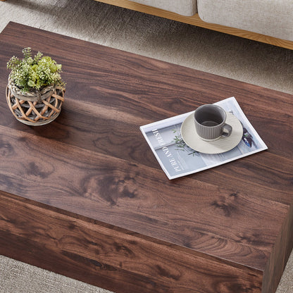 39.3*23.6*12 Inch Walnut Wood Grain MDF Coffee Table - Luxurious