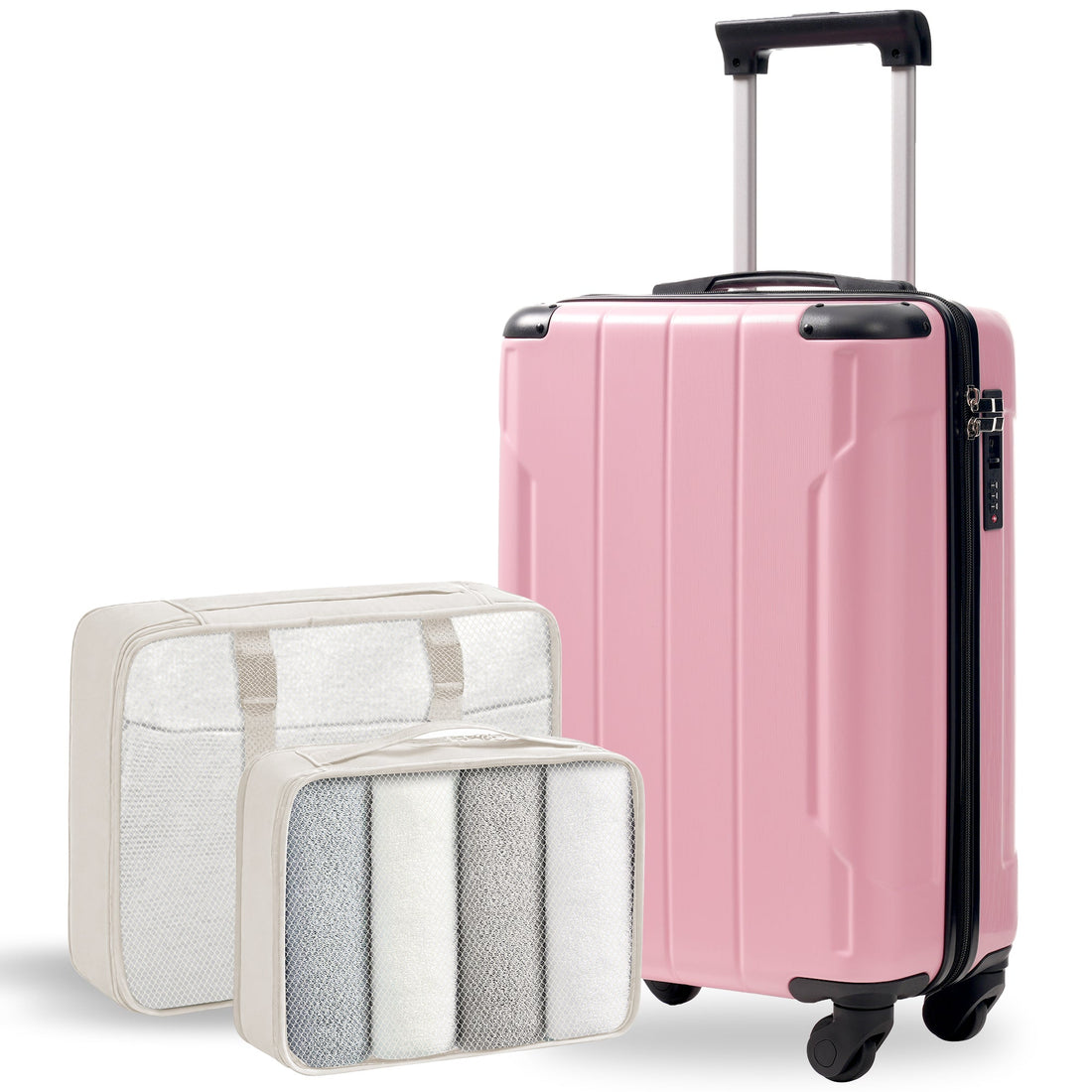 20-Inch Hardshell Carry-On Luggage, Lightweight Durable ABS Suitcase