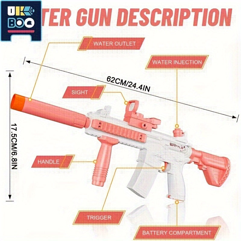 [Halloween] Summer Outdoor Toy Gun, Electric Automatic High Speed Water Gun, Swimming Pool Summer Toys, As Halloween, Chrismas Gift