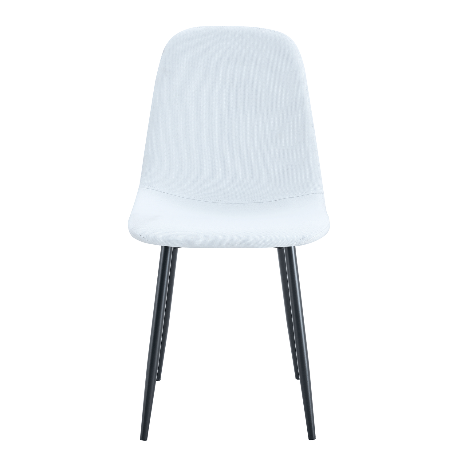 Luxury Simple Chair - Set of 4 WHITE Linen-Cotton Material High