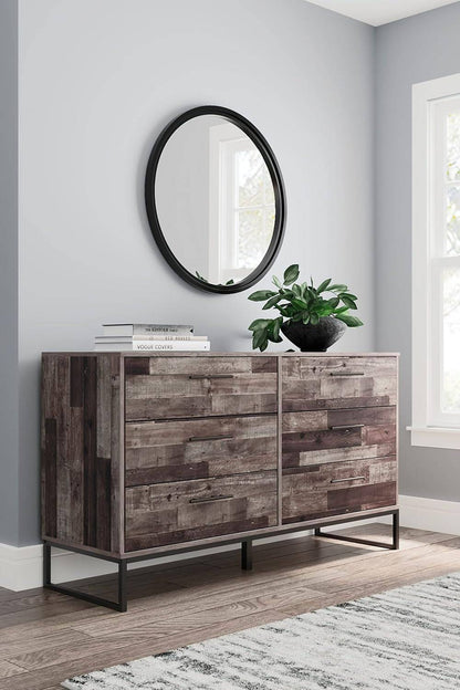 Neilsville 6 Drawer Dresser, Dark Brown