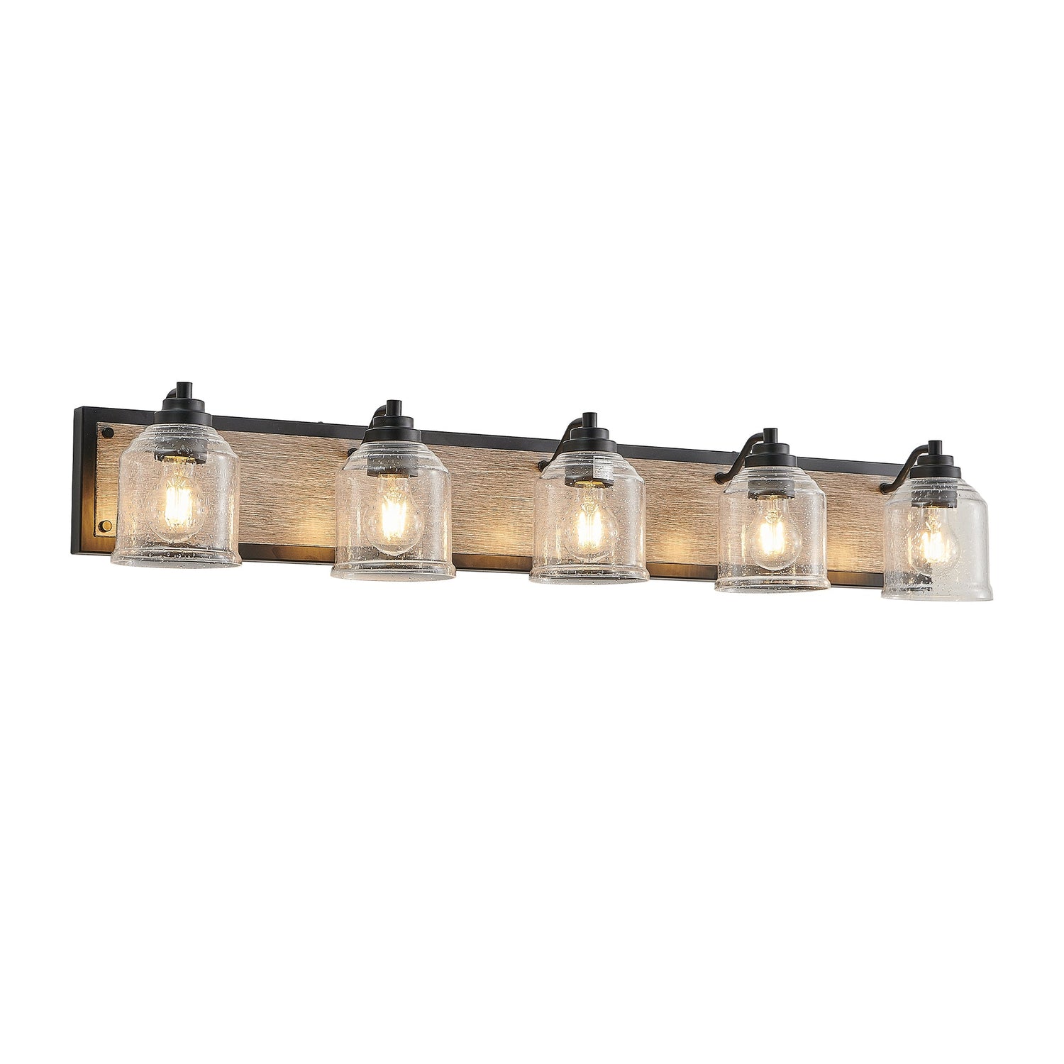 Farmhouse Vanity Light Fixture, 5-Light Bathroom Wall Sconce with