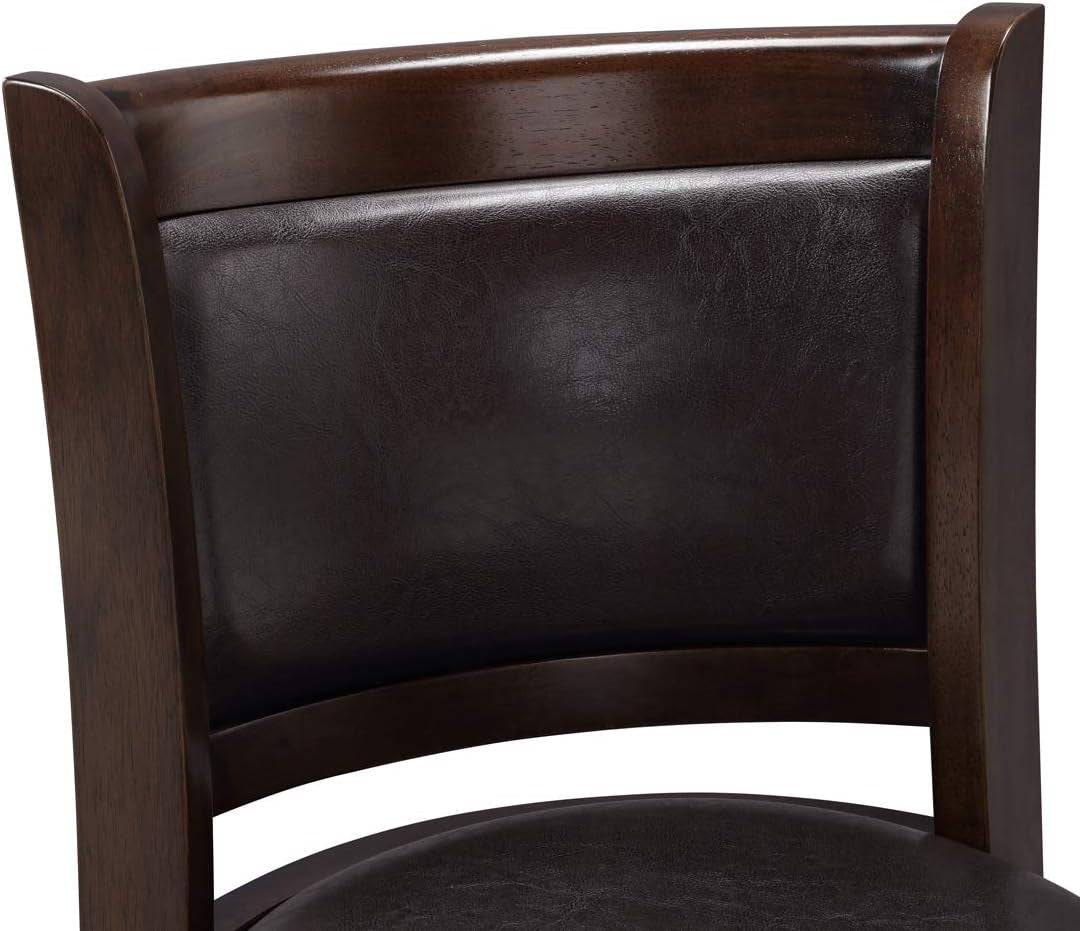 Augusta Bar Height Swivel Stool, 29-Inch, Cappuccino with Dark Brown