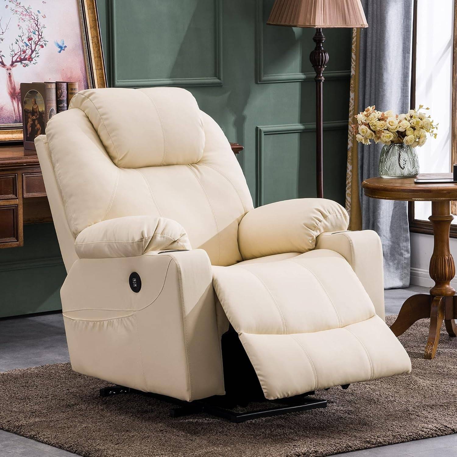 Electric Power Lift Recliner Chair Sofa with Massage and Heat for