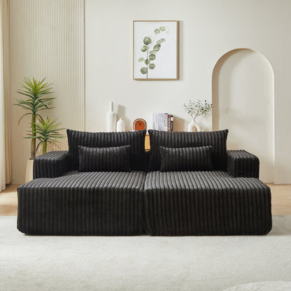 87" Oversized Sectional Lounge Chaise ,No Assembly Required,Cloud