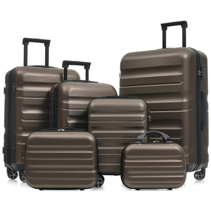 6-Piece ABS Hardshell Luggage Set - Lightweight &amp; Durable Suitcases
