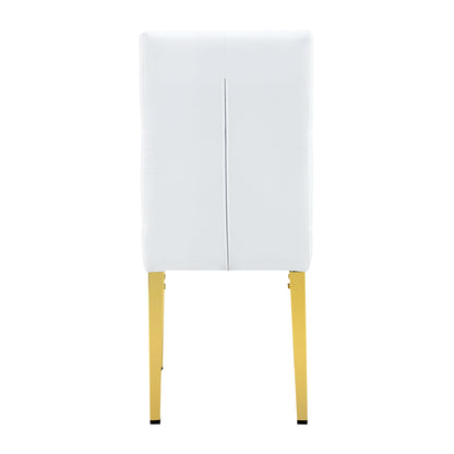 4 piece set of white dining chairs brings a touch of elegance and
