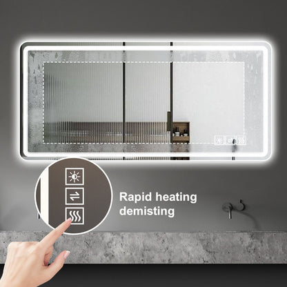 28*60inch LED Bathroom Vanity Mirror ,wall mirror,Anti-Fog,