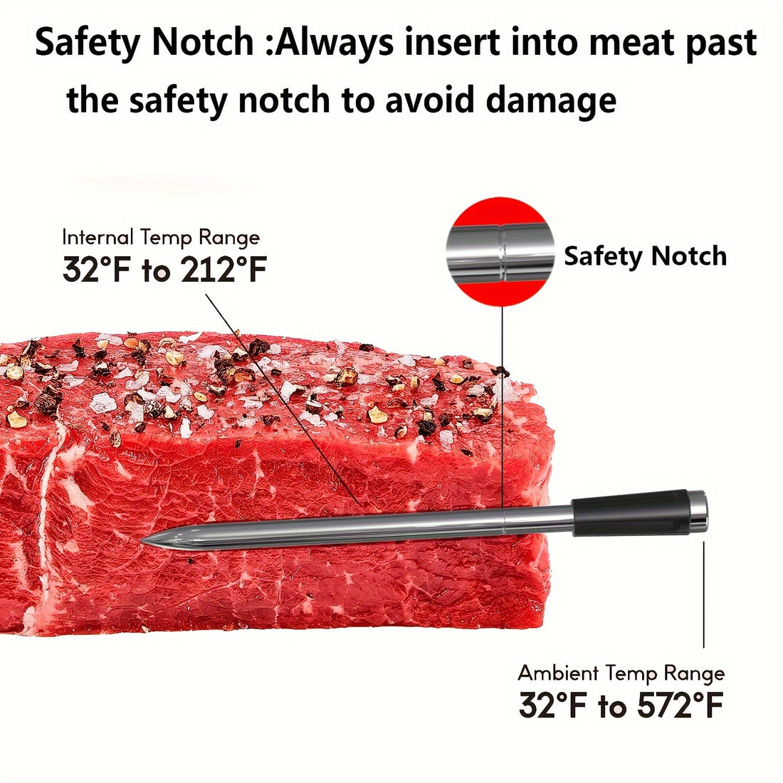 Smart BBQ Thermometer with 16ft Range