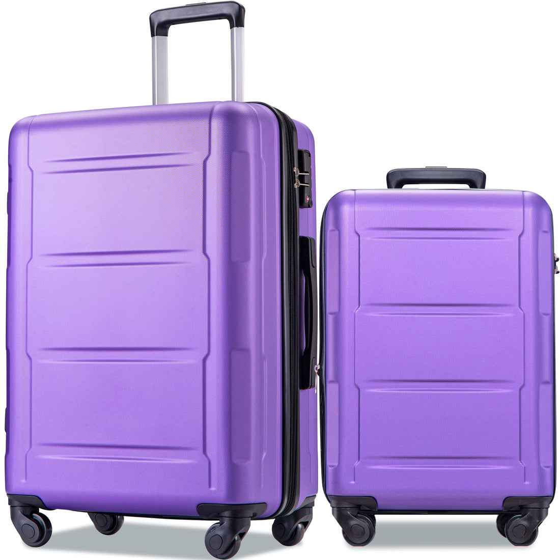 Expanable Spinner Wheel 2 Piece Luggage Set ABS Lightweight Suitcase
