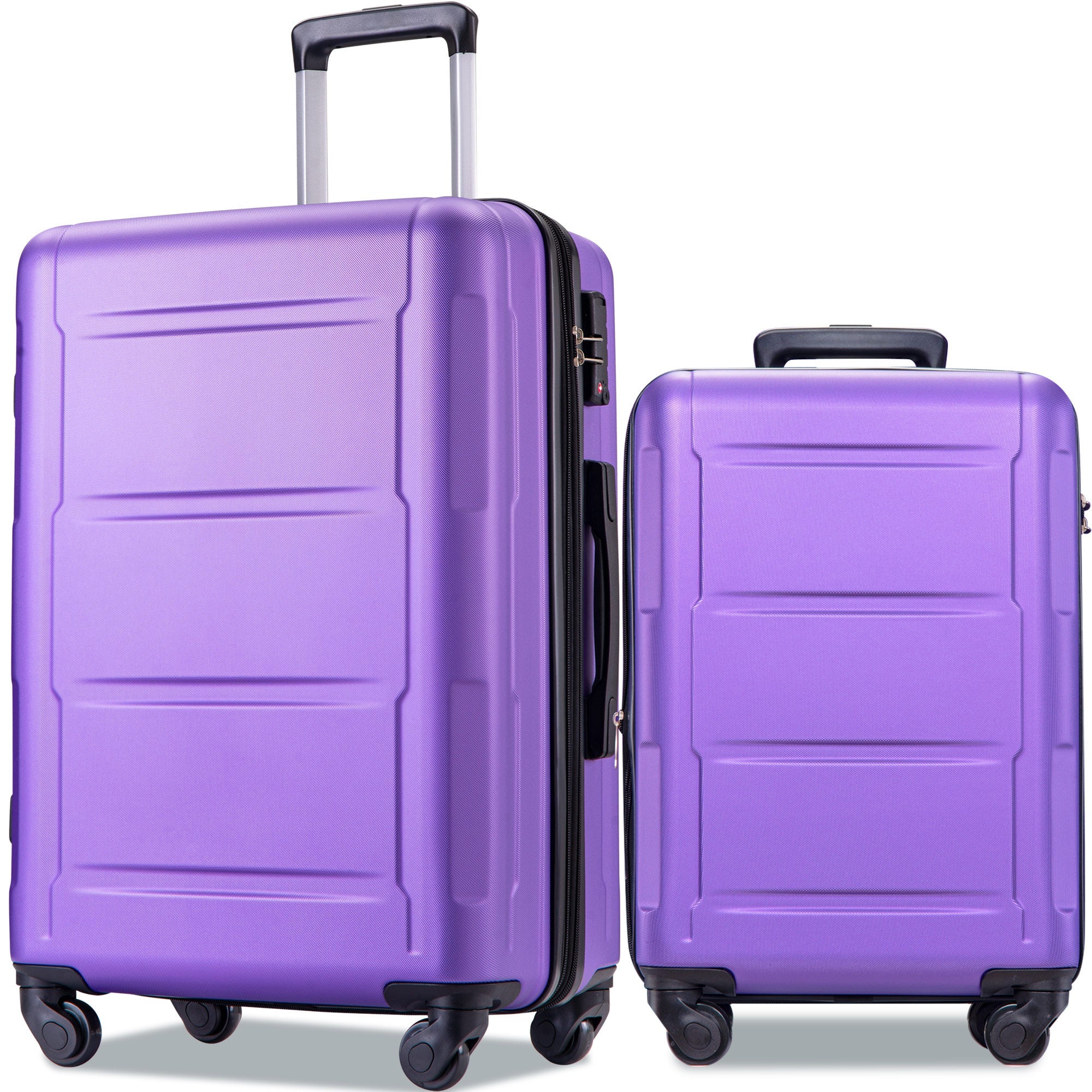 Expanable Spinner Wheel 2 Piece Luggage Set ABS Lightweight Suitcase