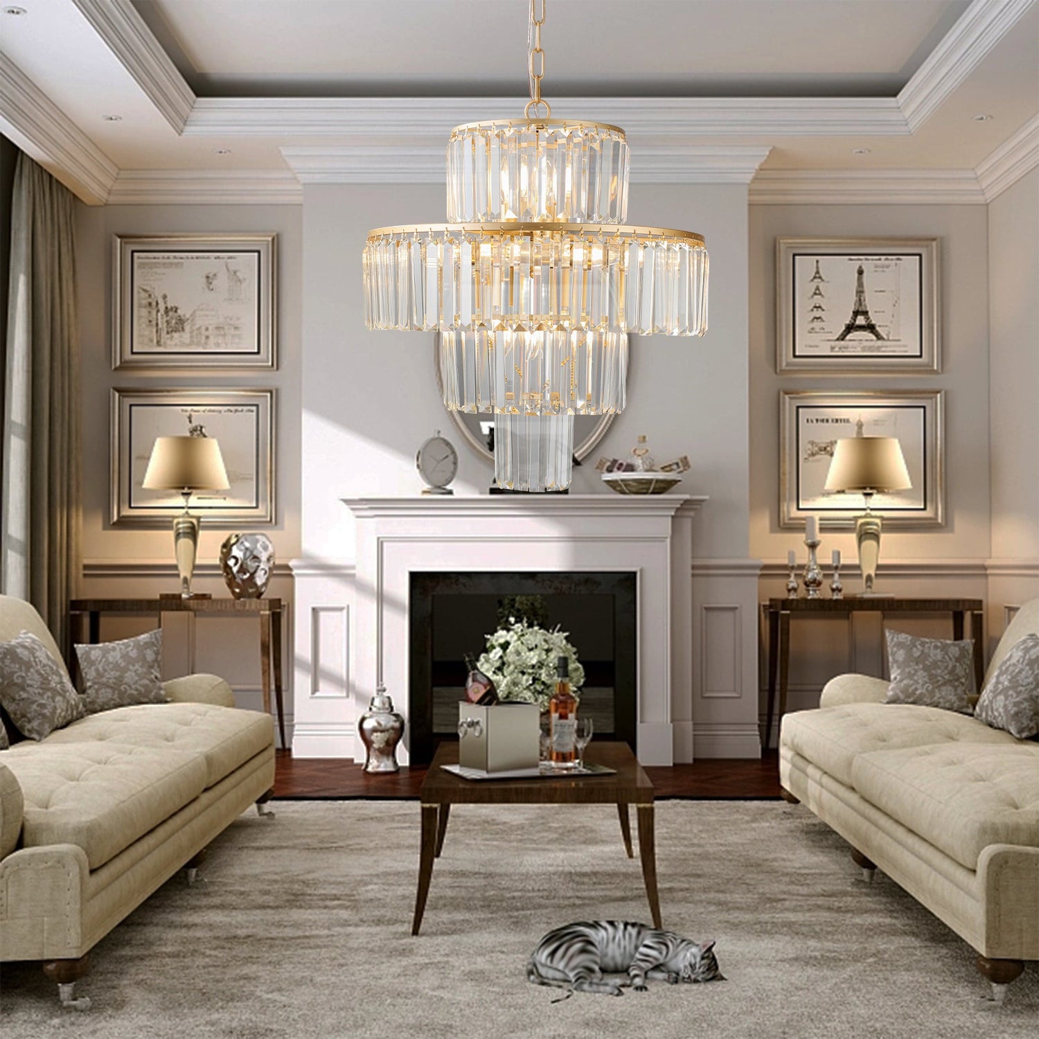 Crystal Chandelier Modern Chandeliers Lights Fixture Hanging Pendant