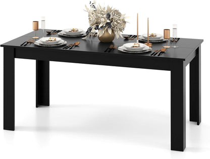 Dining Table for 6, Wood Rectangular Table, 63&quot; L X 31.5&quot; W X 30&quot; H