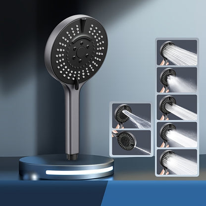 1pc Pressurized Handheld Shower Head, 7 Modes Adjustable Water Output Shower Head, Bathroom Shower Nozzle, Shower Sprinkler, Bathroom Hardware, Bathroom Accessories, Enjoy A Luxurious Bathing Experience