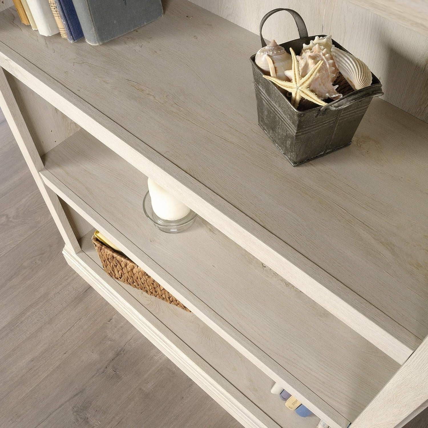 Miscellaneous Storage 3-Shelf Bookcase/ Book Shelf, Chalked Chestnut