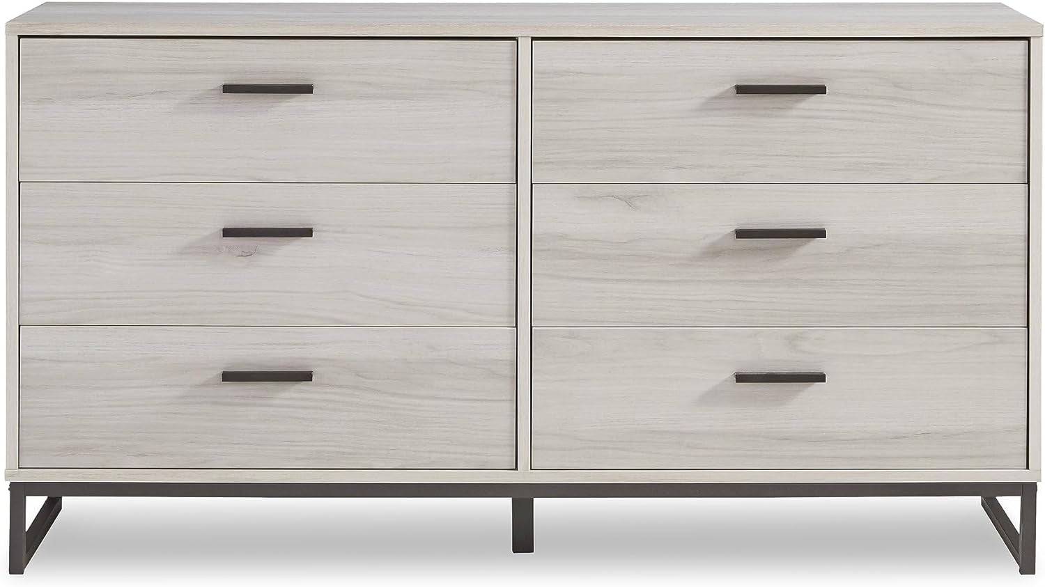Socalle 6 Drawer 59&quot; Dresser, Beige