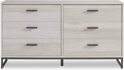 Socalle 6 Drawer 59&quot; Dresser, Beige