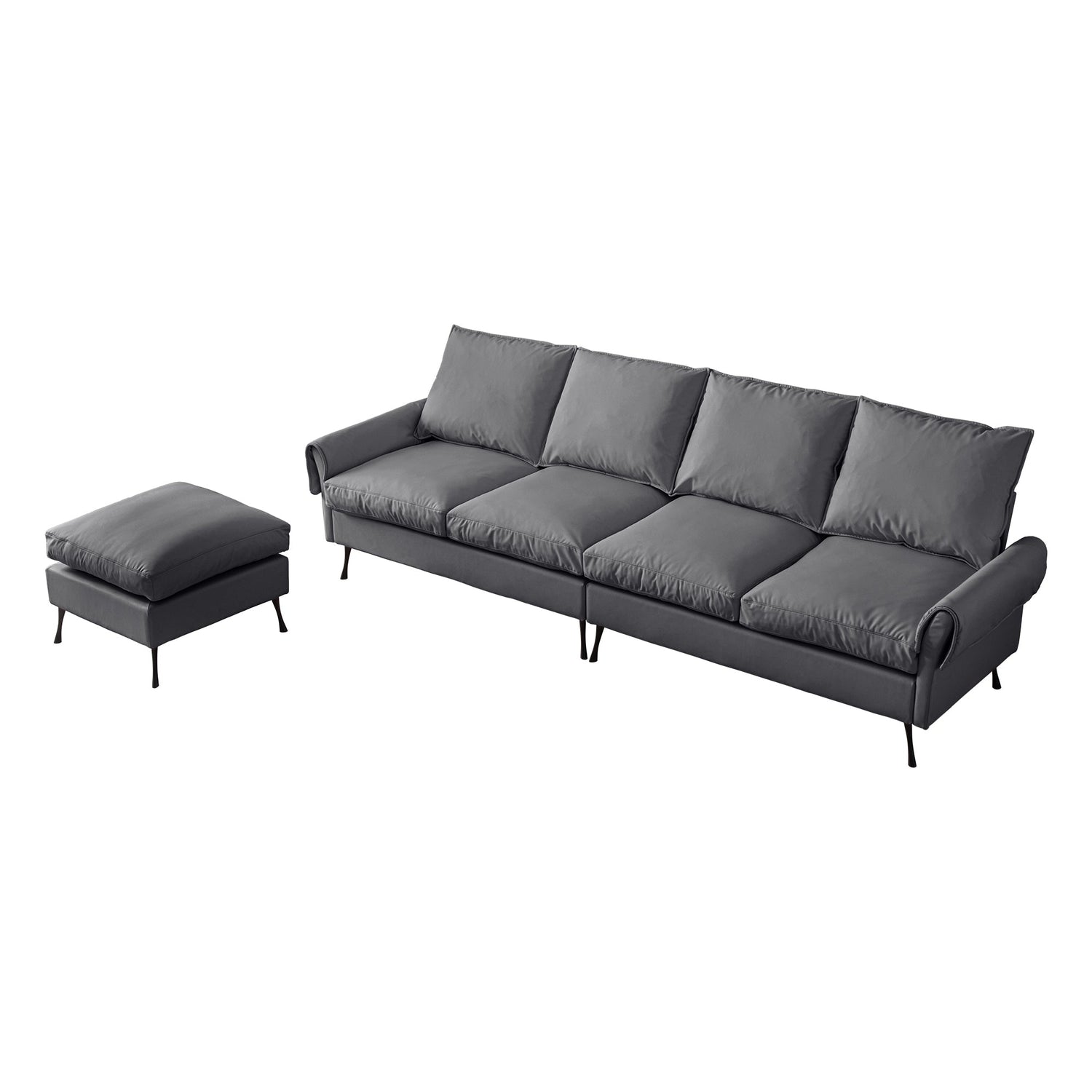 104.5"Modern Sectional Technical leather L-Shaped Sofa Couch with