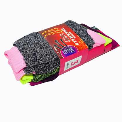 Heated Socks 6 Pairs Womens Winter Warm Work Thermal Heated Thick