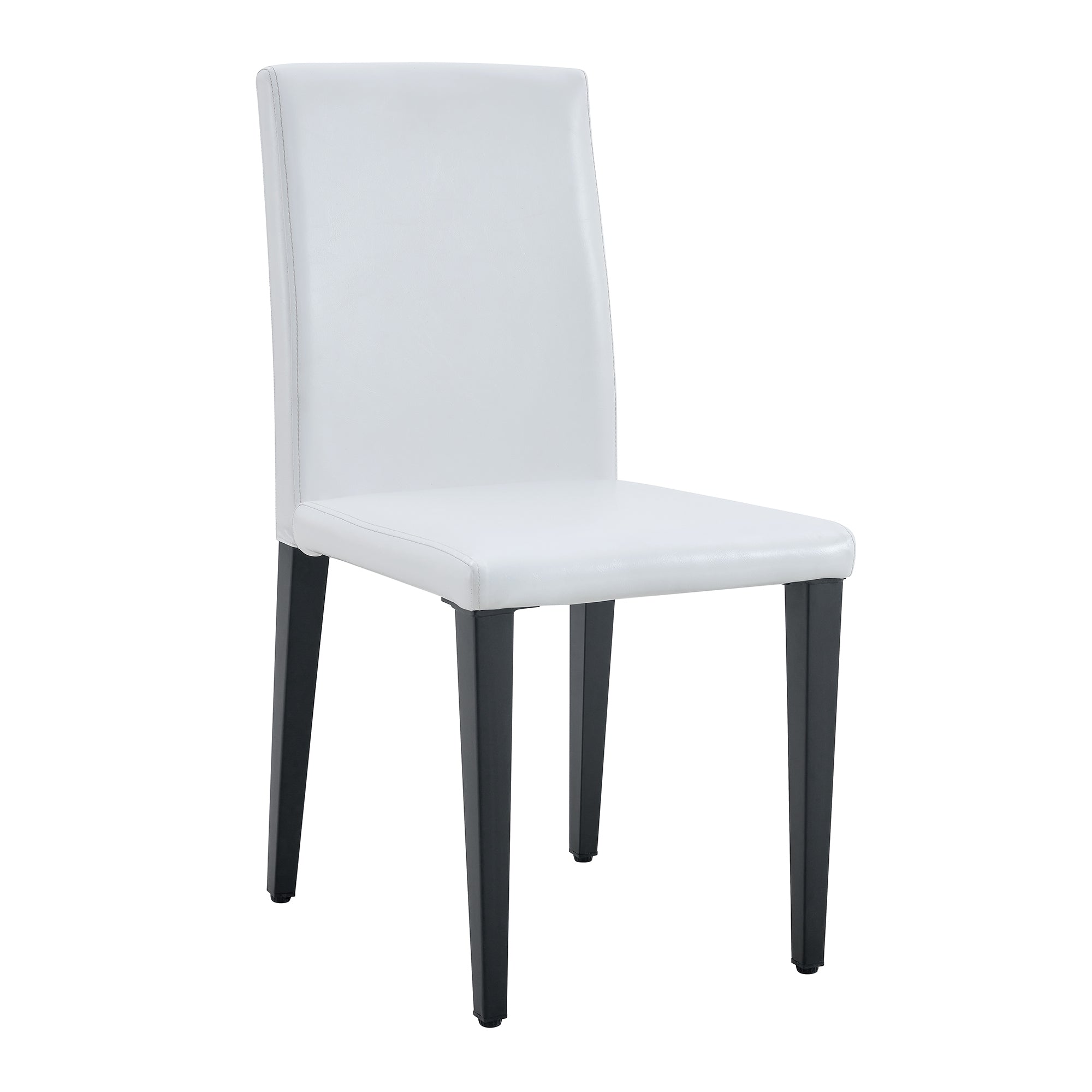 Four White PU dining chairs, simple and versatile, comfortable and