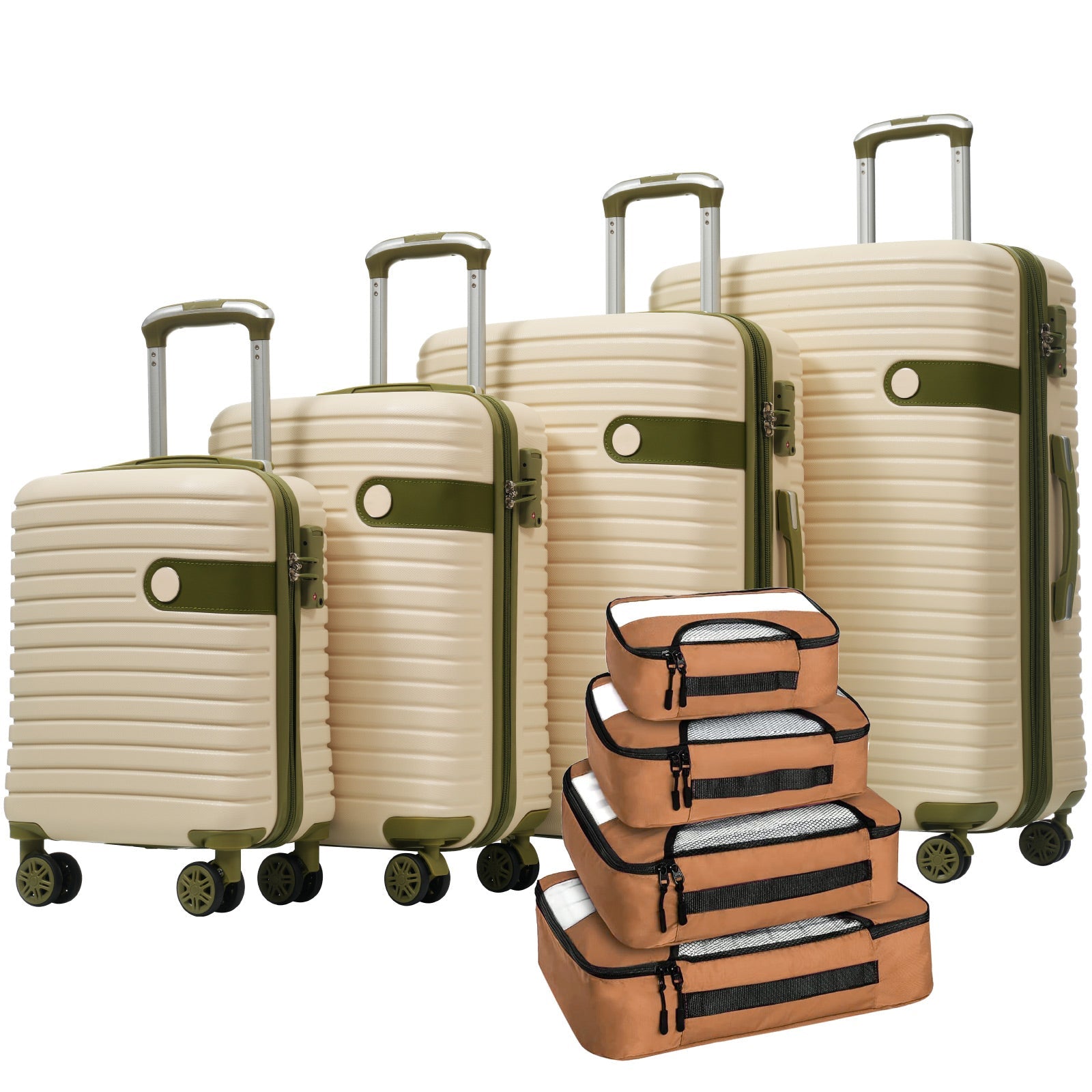 4 Piece Luggage Set Suitcase Set, ABS Hard Shell Lightweight