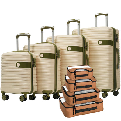 4 Piece Luggage Set Suitcase Set, ABS Hard Shell Lightweight